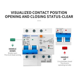 Integrated RCBO SPD 230V 63A Lightning Protection Residual Leakage MCB
